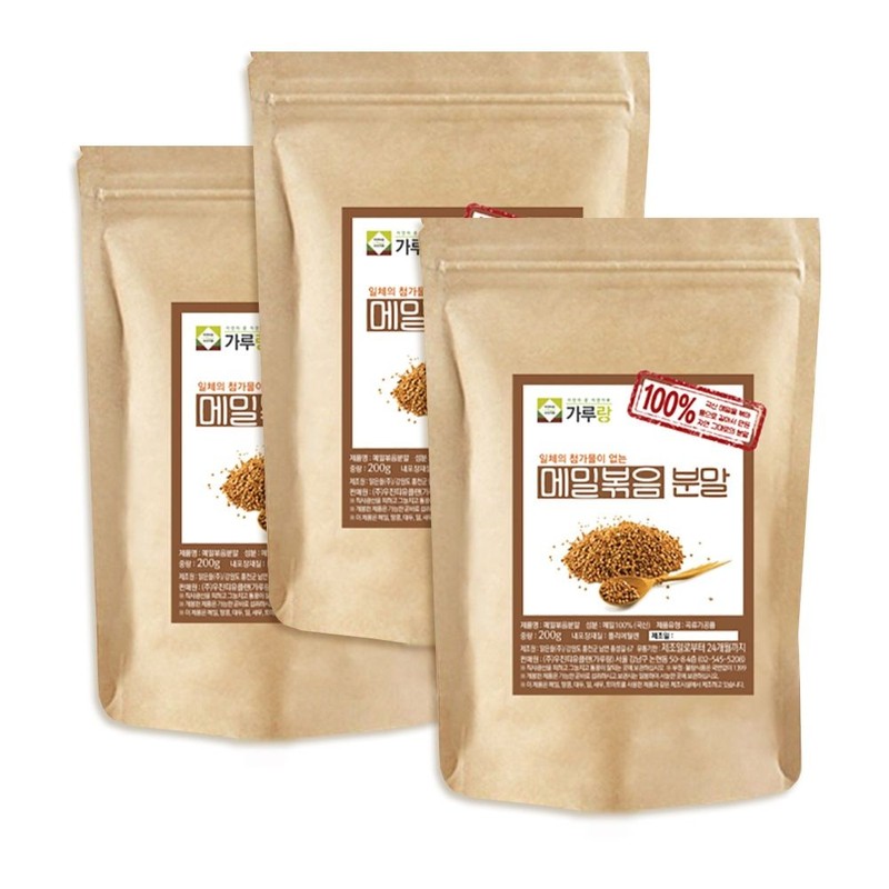 Garurang 600g domestic roasted buckwheat powder / 국산 볶은 메밀