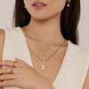 KELORIS PATH Gold Layered Initial Cross Necklace, 14K Gold Plated