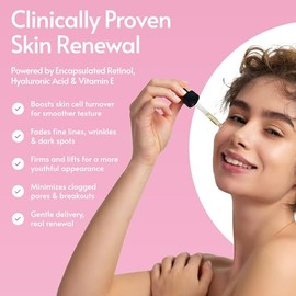 Sylk Suero de retinol para rostro con ácido hialurónico y vitamina E y A, antienvejecimiento, líneas finas, arrugas, rejuvenecimiento, cicatrices de a