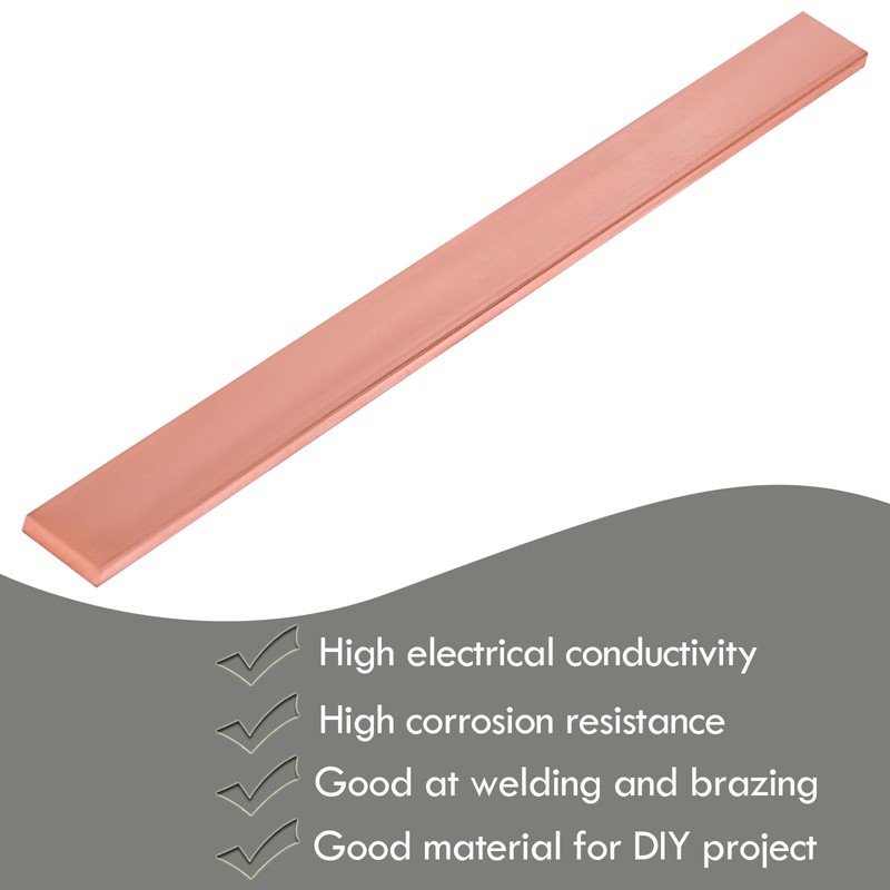 Copper 110 Flat Bar 1/8" x 5/8" x 12" Long,