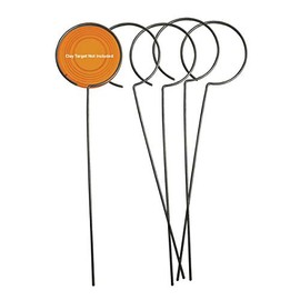 Birchwood Casey Wire Clay Target Holders for Shooting Practice - Lightweight Portable Easy to Use 10" High Wire Frame Holders - 5 Pack