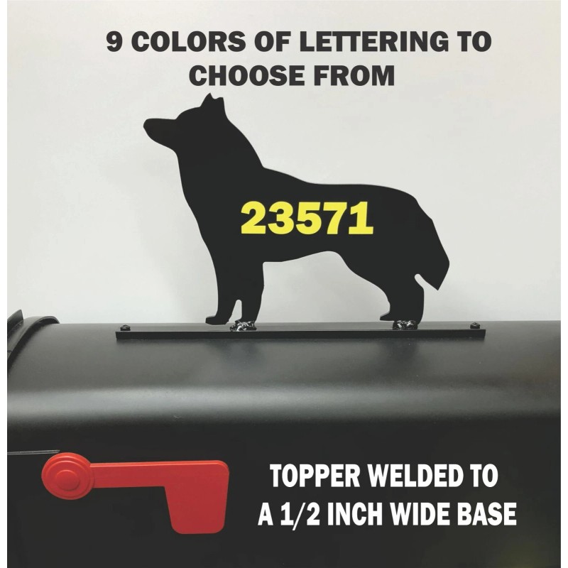 TM CUSTOM FABRICATING SIBERIAN HUSKY MAILBOX TOPPER MB08