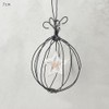 East of India Rustic Wire Hanging Christmas Bauble Wooden Star,