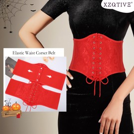 XZQTIVE Womens Corset Belt Elastic Waist Belt Lace-up Cinch Belt Pirate Corset Belt Renaissance for Costume
