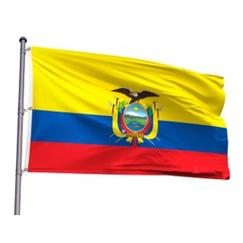 Ecuador Extra Large Flag 6x10FT Giant Ecuadorian National Polyester Printed Latin America Flag With 3 Grommets For Ecuadorian Themed Festival Event Parade Party Heritage Hispanic Month Decoration