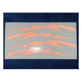 Veloviz Reflective Lightning Bolt Wheel Rim Vinyl Cargo Bike Motorcycle Stickers Decals - Silver