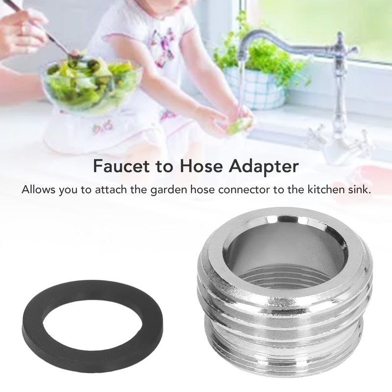 2 Sets Faucet Adapter Straight Thread 15/16in Male 27/32in Female
