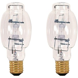 MS400/U/MOG | Metal Halide HID Light Bulb | 400W E39 Base BT28 ANSI Code M135/M155 | 4000K Cool White & Clear Finish | 18000 Life Hours | Long Term Care Lighting | 2 Pack