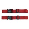 Webbing Strap with Quick Release Buckle, Pack of 2 (Red,