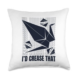 Best Easy Origami Crane Paper Gifts For Beginners I'd Crease That Owl Paper Crane Folding Master Origami Throw Pillow, 18x18, Multicolor