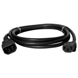 Iron Box IEC C14 to C13 Power Cord - 2 Foot, 10A/250V, 18 AWG - Iron Box # IBX-4902-02