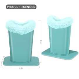 ZAXMEY Eyeglasses Holder,Plush Lined PU Leather Pattern Stand Case with Magnetic Base, Unisex for Women Men, Green