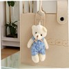 6Pcs Teddy Bear Keychain, Cute Bear Stuffed Animal Keychain with