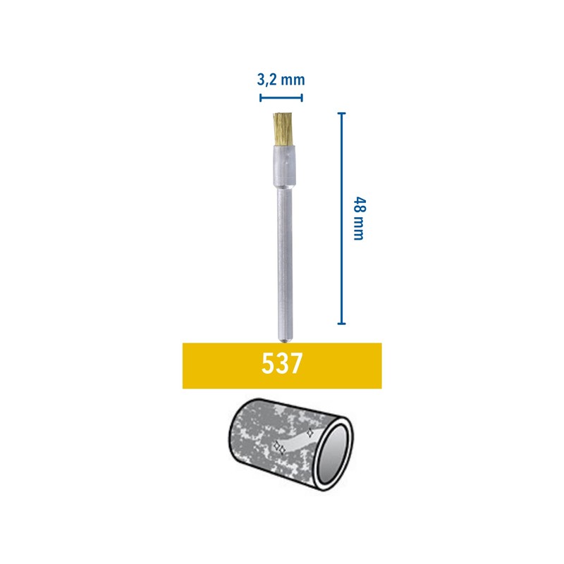 Dremel 537 Brass Brush Accessory Set, 2 Brushes (3.2 mm)