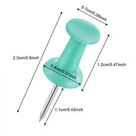 FUDAO FAMILY 300pcs Push Pins for Bulletin Board, Thumb Tacks for Wall Corkboard, Map Pins - Home Office School Craft Projects Plastic Head Steel Push Pin (Multi Color)