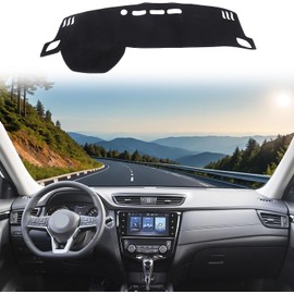 Tapete para salpicadero compatible con Nissan X-Trail T33 2021-2025, cubierta de poliéster para salpicadero de coche, almohadilla de gamuza antideslizante para tablero de salpicadero para