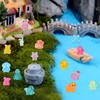 50pcs Luminous Mini Resin Animals Glow in the Dark Tiny