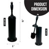 Splash Home Buena Stainless Steel Toilet Brush with Holder, Bowl
