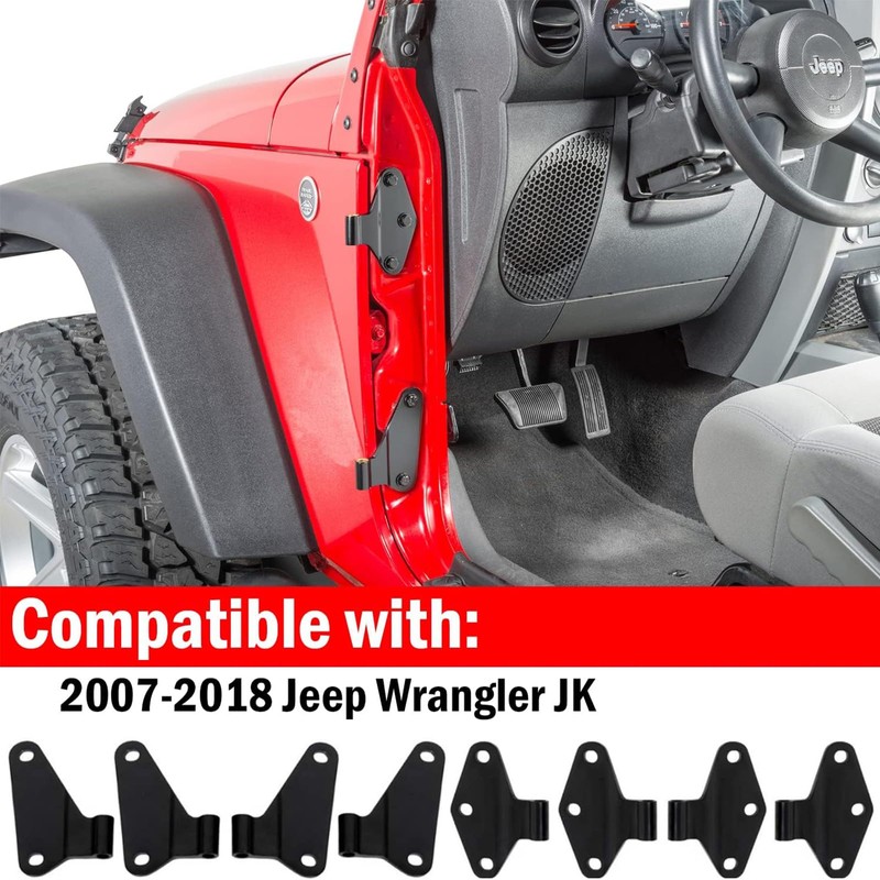 for Jeep Door Hinges Wrangler JK Inner & Outer Door