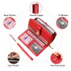 Ladies' fashionable leather wallet, large capacity with multiple card slots,
