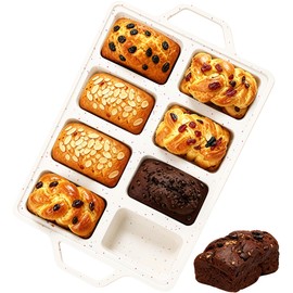 1 Pack Vinino Silicone Mini Loaf Pans Cake Bread Baking Metal Reinforced