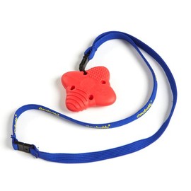 Chewbuddy Sensory Direct 2 & Lanyard - Pack of 1, Sensory Toy for a Fidget, Chew or Teething Aid | For Kids, Adults, Autism, ADHD, ASD, SPD, Oral Motor or Anxiety Needs | Red