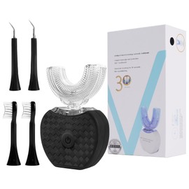 Xiarden KUOLAO U-Shaped Toothbrush for Adults - 360° Teeth Whitening & Mouth Cleansing, Hands-Free Gums Protection - Fast Charging & LED Light - Waterproof IPX7