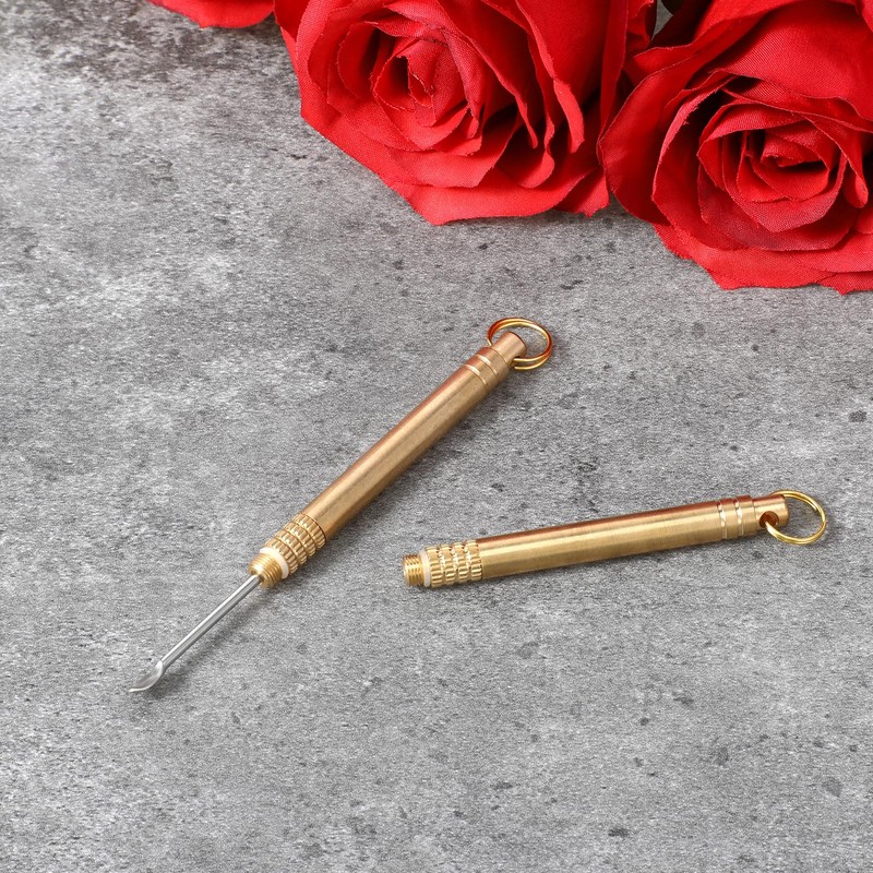 Qianyu Gold Folding Type Ear Wax Removal Tool 2 Pcs