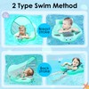 Mambobaby Baby Pool Float with Canopy, Non-Inflatable Infant Swimming Float,