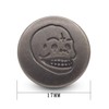 17mm Skull and Bones Gun Black Jean Buttons No-Sew Tack