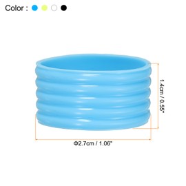 PATIKIL Badminton Racket Handle Grip Ring, 8 Pack Racquet Fix Ring Grip Band Rubber Ring Non-Slip Absorbent Overgrip in Place, 4 Colors