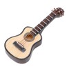 Basswood G Guitar Shaped Ornament 3 Dimensional Refrigerator Ornament Accessory