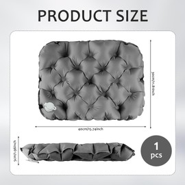 Rbleote Inflatable Seat Cushion, Waterproof and Portable Seat Cushion, Outdoor, Foldable, Ultralight Design, Suitable for Travel, Concerts, Beaches, Lawns (Grey)