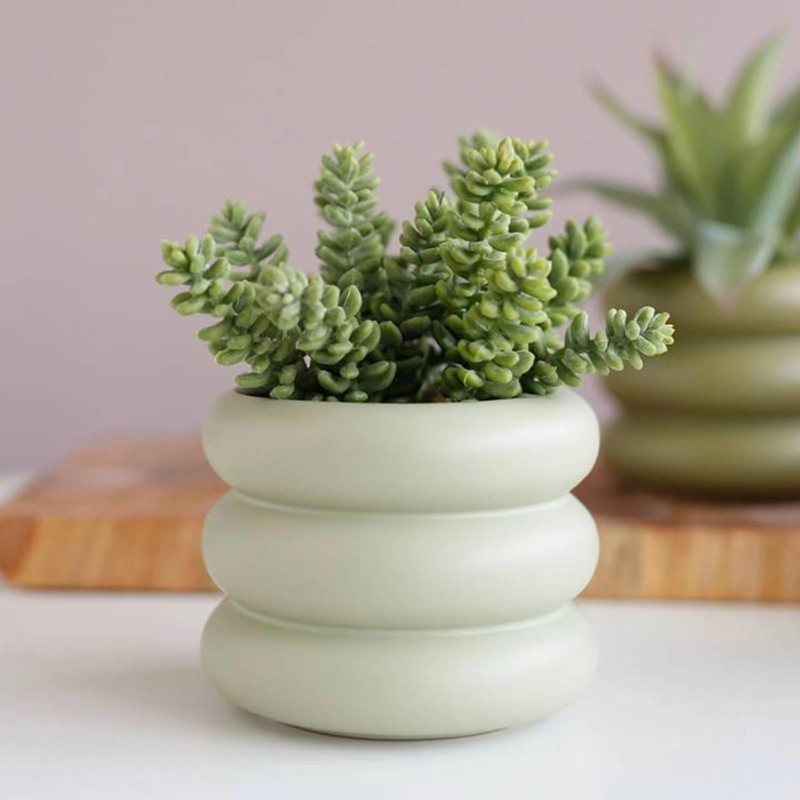 SANDYBAYTAS Ceramic Plant Pot Indoor, 4.5 Inch Flower Pot with