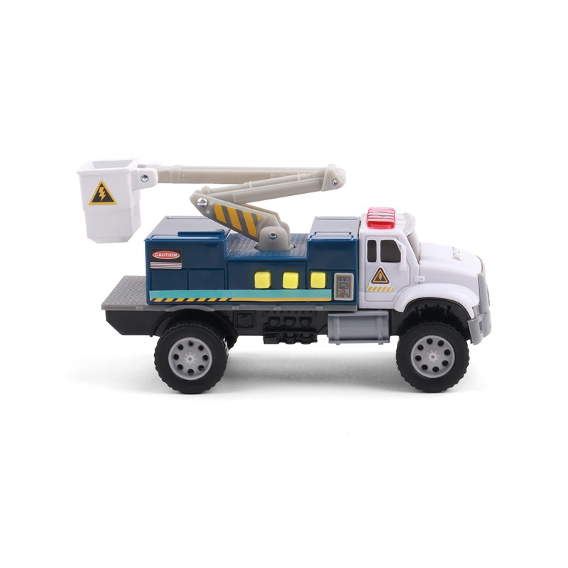 Mighty Fleet Toughest Minis 5" Cherry Picker Toy w/Lights &