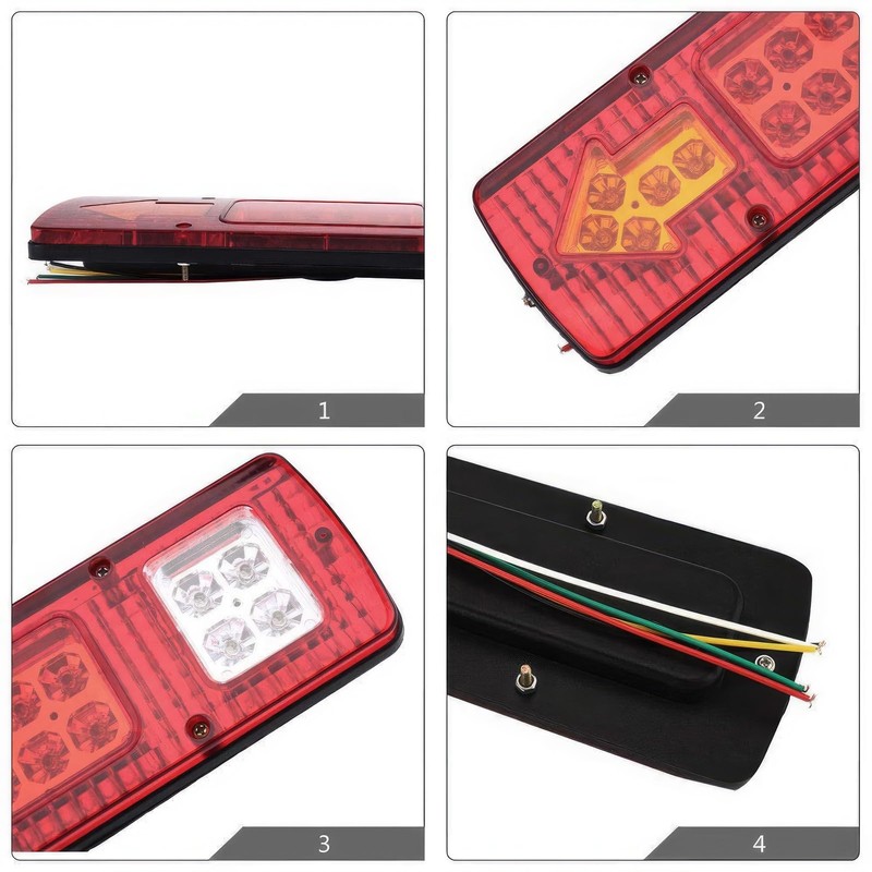 TOTMOX 2X LED Tail Light, Rear Light, 19 LEDS, 12V