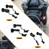 HCmotorku Black Passenger Armrests with Cup Holder Adjustable Fit for