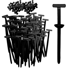 Nylon Universal Cable Tie Buckle 2025 New Nylon Locking Zip Ties Holder with Pin & Button Design, Heavy Duty Self Locking Nylon Zip Ties UV Resistant for Car Daily Auto Fixing Repair(50PCS)