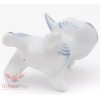 Gzhel Porcelain French Bulldog puppy Dog Figurine handmade