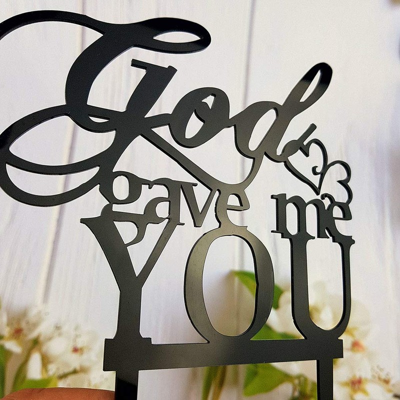Decoración para tartas de boda de God Gave Me You