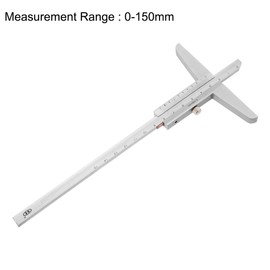 uxcell 0-150mm Depth Vernier Caliper Micrometer Gauge Measuring Tool 0.02mm Resolution