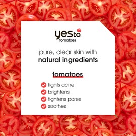 Yes To Tomatoes Clear Skin Acne Fighting Facial Wipes, Acne Prone Skin + Helps Control Oil + Salicylic Acid + 95% Natural Ingredients, 30 Count (Pack of 2)
