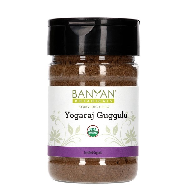 Banyan Botanicals Yogaraj Guggulu Powder - Certified Organic, Spice Jar - Balances vata in The Joints, Nerves and Muscles*