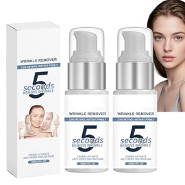 5 Second Anti Wrinkle Lifting Cream, Fine Line Remover, Anti Ageing Firming Serum, Long Hour Moisturising Formula for Mature Sagging Skin Women. (2pcs)