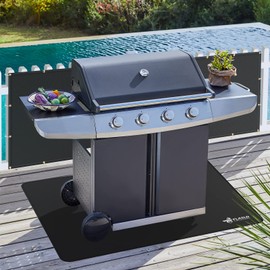 FLASLD Hitzeschutz Grill rückwand, feuerfeste Abdeckung und Bildschirmschutz für Deckgeländer vor Grill, strapazierfähige, hitzeschutz hinter Grill Wand für den Außenbereich (90 x 120 cm)