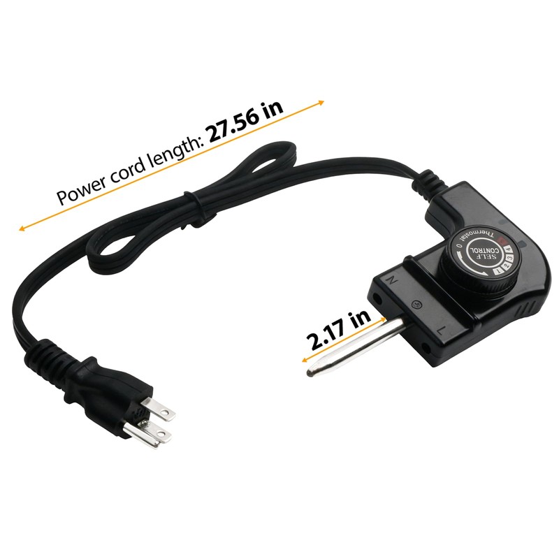 Adjustable Thermostat Probe Power Cord for Masterbuilt Electric Smokers Griddles