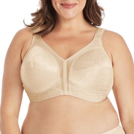PLAYTEX Womens 18 Hour Comfort-strap Wireless Bra, Full-coverage With 4-way Trusupport, Single & 2-pack Bras, Natural Beige, 36D US