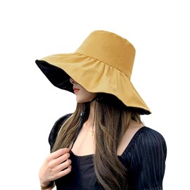Snmzlc JPD157 UV Protection Hat, Women's, Full Light Blocking, Sun Protection, UV Protection, Breathable, Size Adjustable, Black, Popular, Small Face, Spring/Summer, Stylish, Foldable, Outdoor