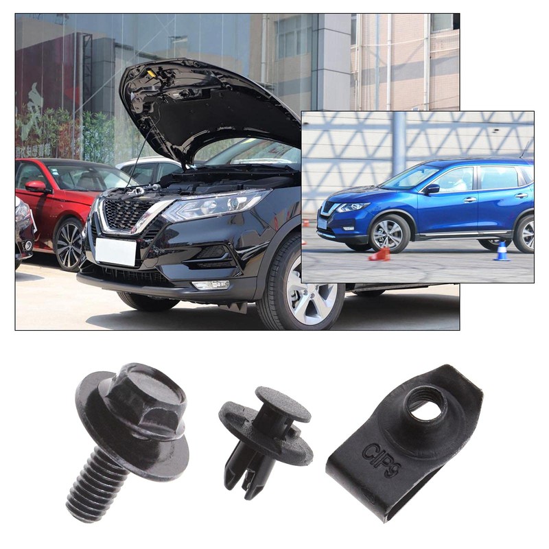 YINETTECH 30 Piece Car Engine Cover Screws Fixed Nut Clamps