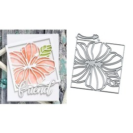 1 Pcs Hibiscus Flower Frame Cutting Dies,DIY Scrapbooking Artist Metal Cutting Dies Stencils For Scrapbooking Embossing Decorative Crafts Supplies DIY Paper Cards Making New 2019